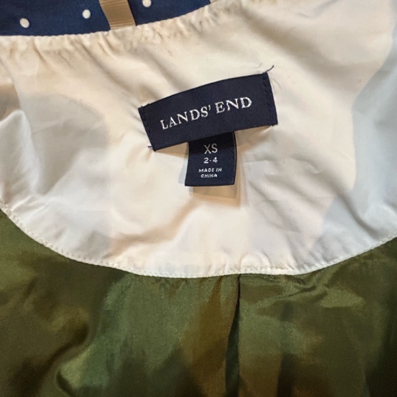 Land’s End Navy Polka Dot Button-Up Coat - Picture 6 of 6